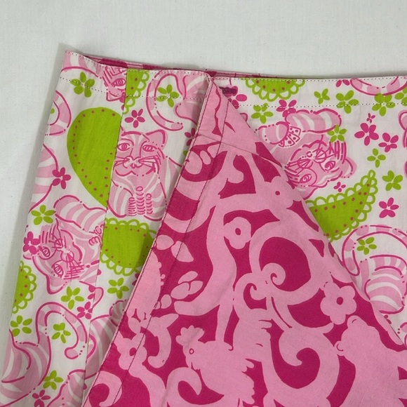 Vintage Lilly Pulitzer Reversible Wrap Mini Skirt - Retired Prints - Picture 7 of 11